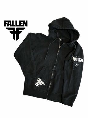 Fallen‎ Black Zip Up Hoodie - Size S